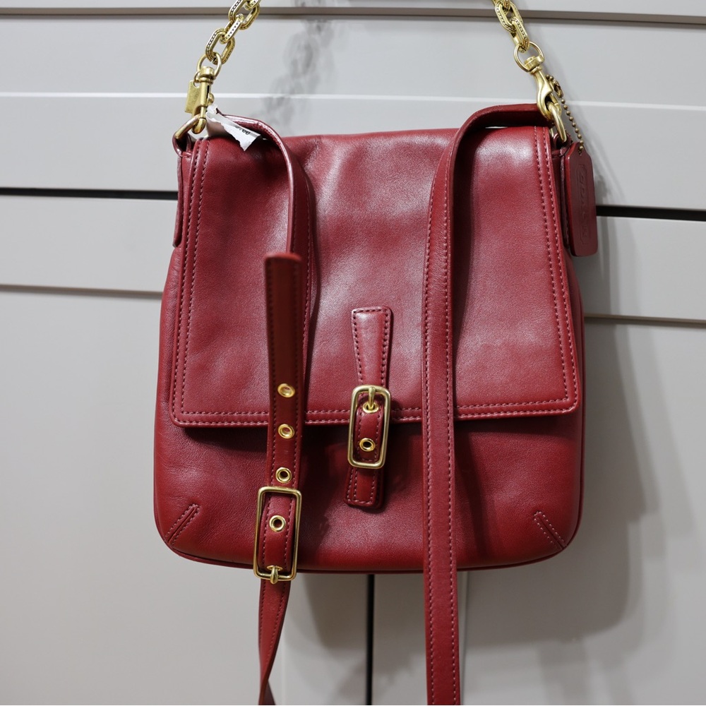 Coach vintage Red Leather Shoulder Bag